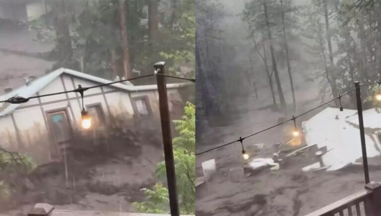 ന്യൂമെക്‌സിക്കോയിലും മിന്നല്‍പ്രളയം; വീടുകൾ ഒലിച്ചുപോകുന്നതിന്റെ ദൃശ്യങ്ങൾ പുറത്ത്‌