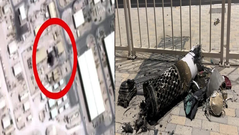 ഖത്തറിലെ യുഎസ് സൈനിക താവളത്തിനു നേരെ ഇറാന്റെ പ്രത്യാക്രമണം; യുഎസ് താവളത്തിന്റെ ഗോപുരം തകർന്നതായി ഉപഗ്രഹ ചിത്രം