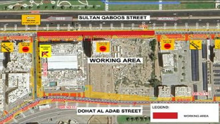 ഒമാനിലെ അൽ ഖുവൈർ റോഡിൽ ഗതാഗത നിയന്ത്രണം