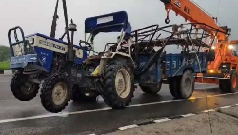 ഉത്തർപ്രദേശിൽ അമിത വേഗതയിൽ എത്തിയ കണ്ടെയ്നർ ട്രാക്ടറുമായി കൂട്ടിയിടിച്ച് അപകടം; 8 മരണം ,43 പേർക്ക് പരുക്ക്