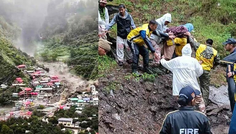 മിന്നല്‍ പ്രളയം : ഉത്തരകാശിയിൽ നൂറോളം പേര്‍ കുടുങ്ങിയതായി സംശയം; രക്ഷാദൗത്യം തുടരുന്നു