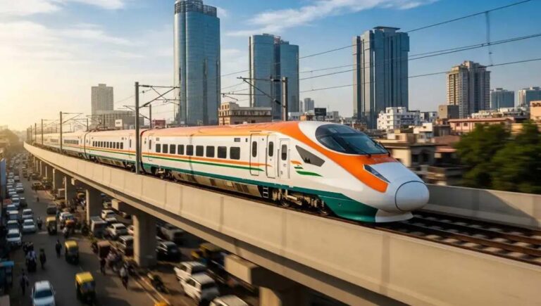 മുംബൈ-അഹമ്മദാബാദ് ബുള്ളറ്റ് ട്രെയ്ൻ ഉടൻ; യാത്രാ സമയം രണ്ട് മണിക്കൂറും ഏഴ് മിനിറ്റും ആയി ചുരുങ്ങും