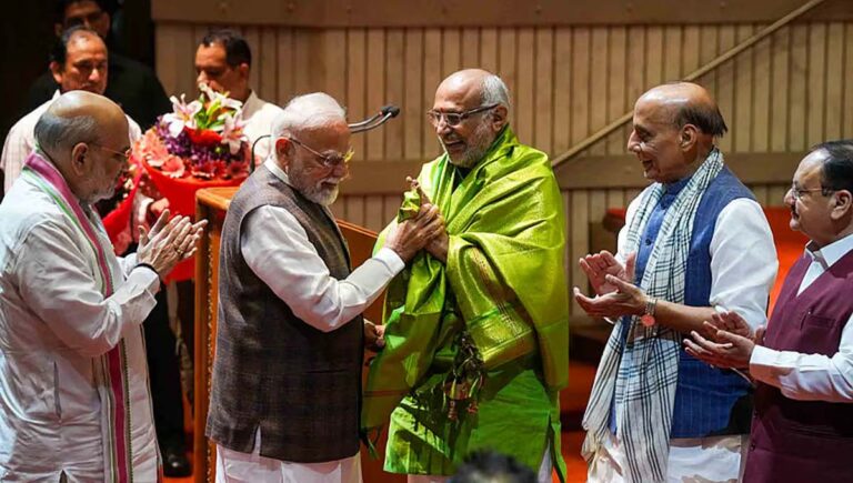 ഉപരാഷ്ട്രപതി തെരഞ്ഞെടുപ്പ് : എന്‍ഡിഎ സ്ഥാനാര്‍ത്ഥി സി പി രാധാകൃഷ്ണന്‍ ഇന്ന് നാമനിര്‍ദേശ പത്രിക സമര്‍പ്പിക്കും