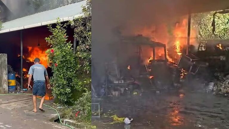 കളമശേരിയിൽ വർക്‌ഷോപ്പിന് തീ പിടിച്ച് രണ്ട് ഓട്ടോറിക്ഷകൾ കത്തി നശിച്ചു