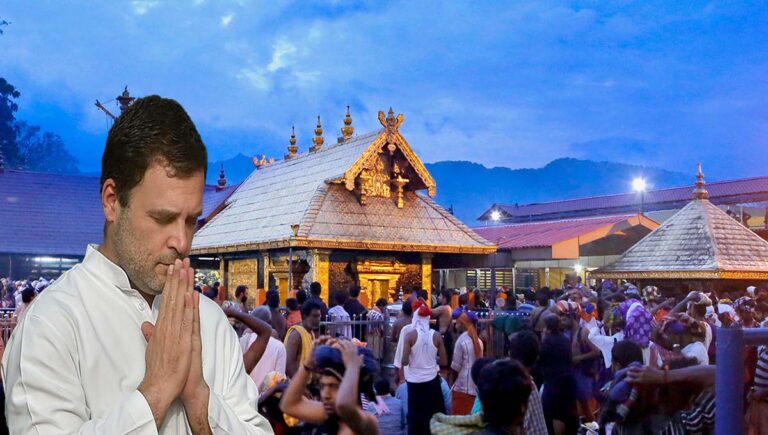 ലക്ഷ്യം അയ്യപ്പവിശ്വാസികളെ ‘തിരിച്ചുപിടിക്കുക’; രാഹുലിനെ ശബരിമലയില്‍ എത്തിക്കാന്‍ കോണ്‍ഗ്രസ് നീക്കം