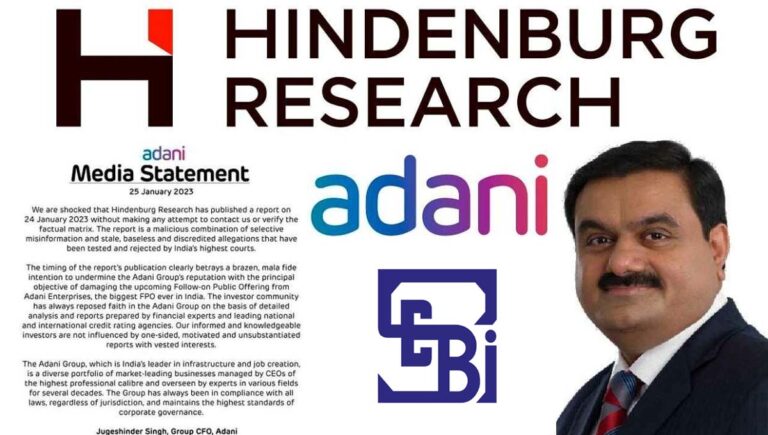 ഹിൻഡൻബർഗ് റിപ്പോർട്ട്; അദാനിക്ക് ക്ലീൻ ചിറ്റ് നൽകി സെബി