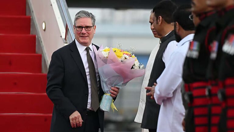 രണ്ടു ദിവസത്തെ സന്ദര്‍ശനത്തിനായി ബ്രിട്ടീഷ് പ്രധാനമന്ത്രി കെയ്ർ സ്റ്റാർമർ ഇന്ത്യയിലെത്തി