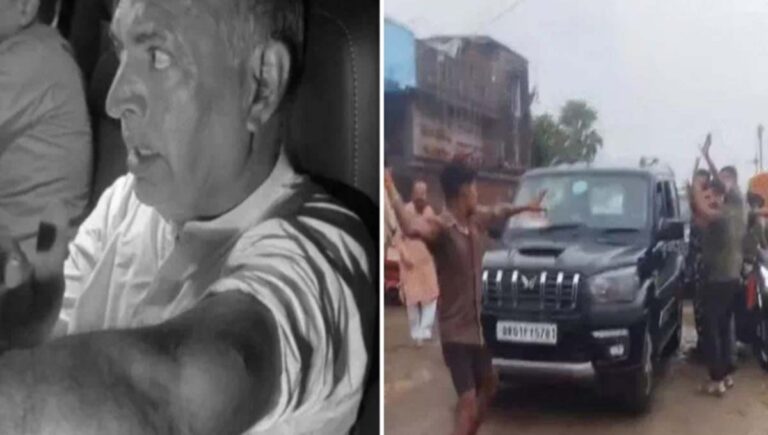 ബിഹാറിൽ തിരഞ്ഞെടുപ്പ് പ്രചാരണത്തിനിടെ സ്ഥാനാർത്ഥിക്ക് നേരെ കല്ലേറ്