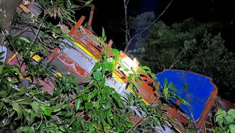 പാല്‍ച്ചുരത്തില്‍ ലോറി നൂറ് അടി താഴ്ചയിലേക്ക് മറിഞ്ഞ് ഡ്രൈവര്‍ മരിച്ചു