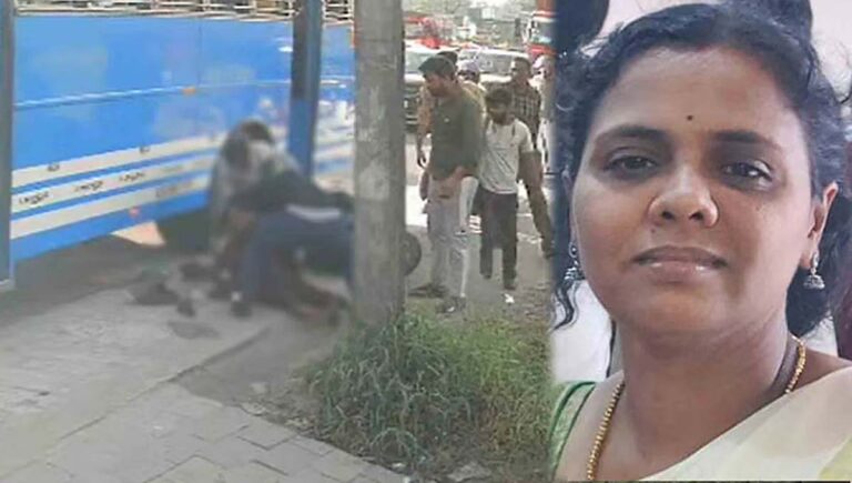 ആമ്പല്ലൂരില്‍ സ്‌കൂട്ടര്‍ മറിഞ്ഞ് ബസിനടിയിലേക്ക് വീണ് യുവതിക്ക് ദാരുണാന്ത്യം