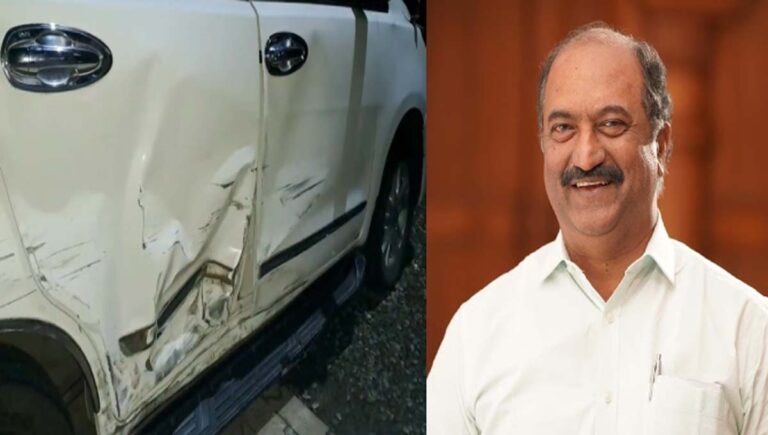 ധനമന്ത്രി കെ എൻ ബാലഗോപാൽ സഞ്ചരിച്ച കാർ അപകടത്തിൽപ്പെട്ടു