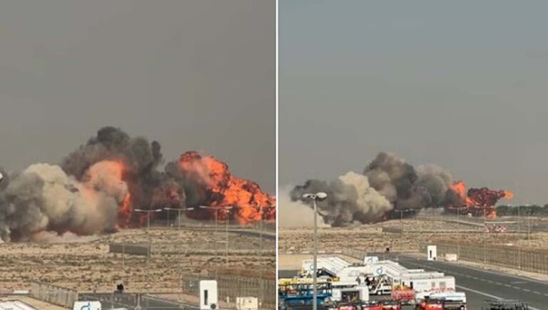 ദുബൈ എയര്‍ഷോയ്ക്കിടെ ഇന്ത്യന്‍ യുദ്ധവിമാനം തേജസ് തകര്‍ന്നു വീണു; പൈലറ്റിന് വീരമൃത്യു