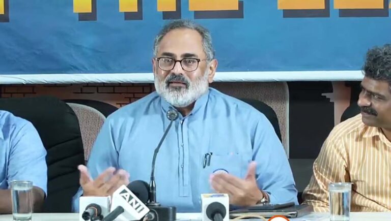 കേന്ദ്രമന്ത്രിസഭയില്‍ മുസ്ലിം മന്ത്രിമാരില്ലാത്തത് മുസ്ലിങ്ങള്‍ ബിജെപിക്ക് വോട്ടു ചെയ്യാത്തതിനാൽ : രാജീവ് ചന്ദ്രശേഖര്‍