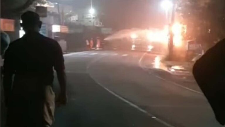 കോട്ടയത്ത് നിര്‍ത്തിയിട്ടിരുന്ന ഗ്യാസ് ലോറിയില്‍ കയറി യുവാവിന്റെ ആത്മഹത്യാശ്രമം