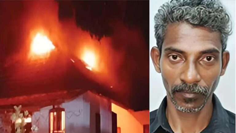 പത്തനംതിട്ടയിൽ രണ്ടാനച്ഛന്‍ വീടിന് തീവെച്ചു; അനുജത്തിയെ ഓട് പൊളിച്ച് രക്ഷിച്ച് പതിനഞ്ചുകാരന്‍