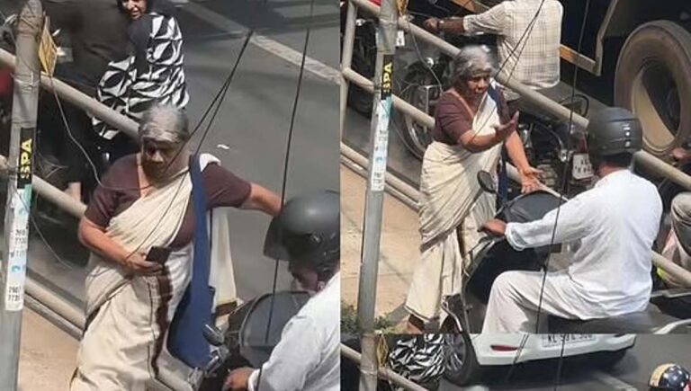 കോഴിക്കോട് ഫുട്പാത്തിലൂടെ ഓടിച്ച ബൈക്ക് യാത്രികന് 3,250 രൂപ പിഴ; 7 ദിവസത്തെ ക്ലാസ്