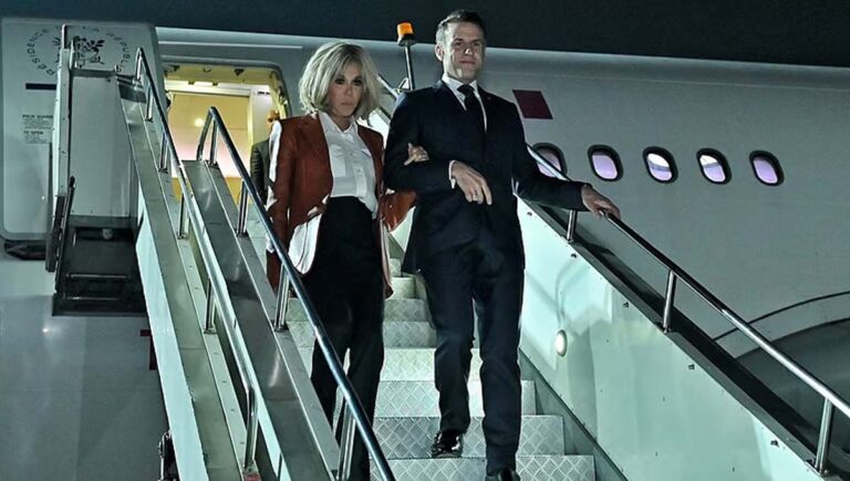 മൂന്ന് ദിവസത്തെ ഔദ്യോ​ഗിക സന്ദർശനത്തിനായി ഇമ്മാനുവൽ മാക്രോൺ മുംബൈയിൽ