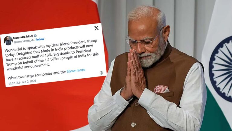 തീരുവ കുറച്ചതിന് ട്രംപിന് നന്ദി : മോദി