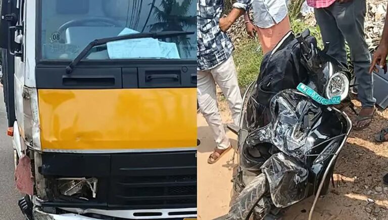പോത്തൻകോട് ലോറി സ്കൂട്ടറിൽ ഇടിച്ച് സ്കൂട്ടർ യാത്രികന് ദാരുണാന്ത്യം