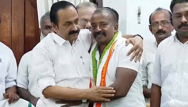 തിരുവനന്തപുരത്തെ രക്തസാക്ഷി വിഷ്ണുവിന്റെ സഹോദരന്‍ കോണ്‍ഗ്രസില്‍ ചേര്‍ന്നു
