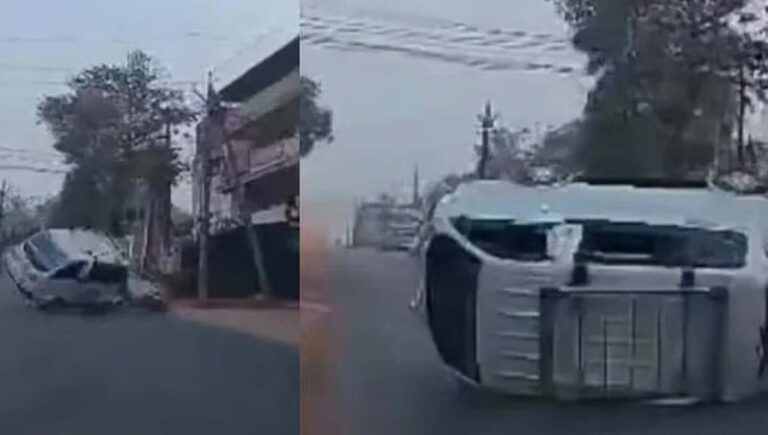 കണ്ണൂരിൽ ഓടിക്കൊണ്ടിരിക്കുന്ന കാറിന്റെ ടയര്‍ പൊട്ടി ഓട്ടോ ടാക്‌സിയിലിടിച്ചു; മൂന്ന് പേര്‍ക്ക് പരിക്ക്