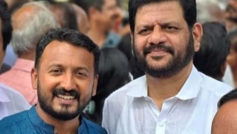 അടൂരിലെ സ്വകാര്യ ഹോട്ടലില്‍ രാഹുല്‍ മാങ്കൂട്ടത്തിലുമായി ‘സൗഹൃദം’ പുതുക്കി വികെ ശ്രീകണ്ഠന്‍