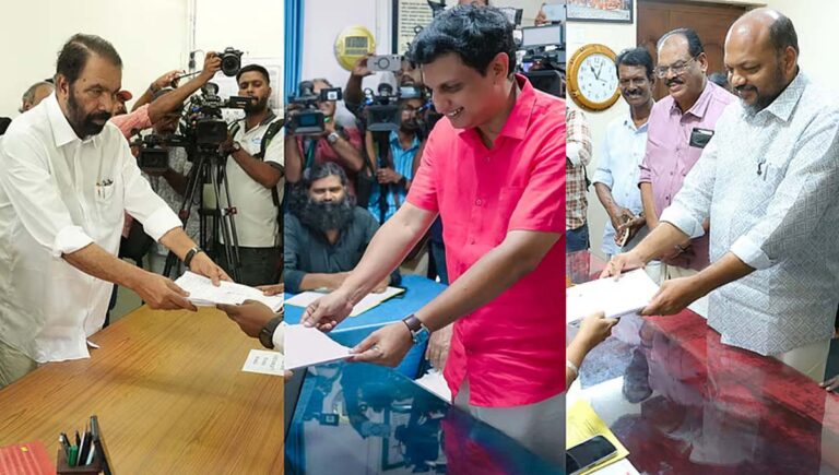 മന്ത്രിമാര്‍ നിയമസഭാ തെരഞ്ഞെടുപ്പിന്റെ നാമനിര്‍ദേശ പത്രിക നല്‍കി