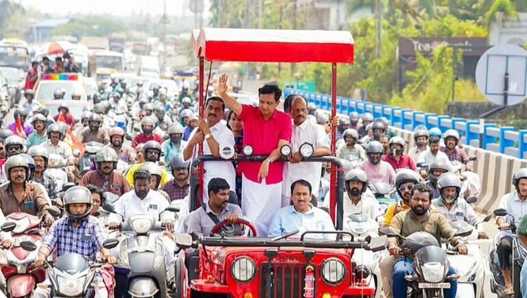 മുഹമ്മദ് റിയാസ് റോഡ് ഷോ നടത്തിയ വാഹനത്തിന് ഫിറ്റ്‌നസ് ഇല്ല; പരാതി നല്‍കി ബിജെപി