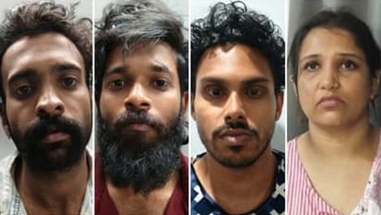 നെടുമ്പാശേരിയിൽ എംഡിഎംഎയുമായി യുവതി ഉൾപ്പടെ നാലംഗ സംഘം പിടിയിൽ‌