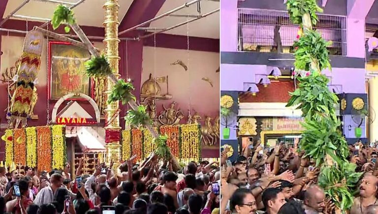 തൃശൂരില്‍ ഇനി പൂരവസന്തം; തിരുവമ്പാടിയിലും പാറമേക്കാവിലും പൂരം കൊടിയേറി