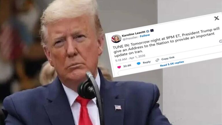 ഇറാൻ യുദ്ധം : ട്രംപ് രാജ്യത്തെ ഉടൻ അഭിസംബോധന ചെയ്യുമെന്ന് വൈറ്റ് ഹൗസ്