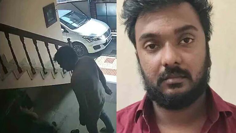എറണാകുളത്ത് വല്ല്യച്ഛനെ കാറിടിച്ച് കൊല്ലാന്‍ ശ്രമിച്ച കേസിലെ പ്രതി അമ്മയെ മര്‍ദ്ദിക്കുന്നതിന്റെ ദൃശ്യങ്ങള്‍ പുറത്ത്