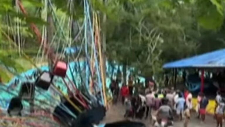 തിരുവനന്തപുരത്ത് അമ്യൂസ്‌മെന്റ് പാര്‍ക്കിലെ ആകാശത്തൊട്ടില്‍ പൊട്ടിവീണു; നിരവധിപേര്‍ക്ക് പരിക്ക്