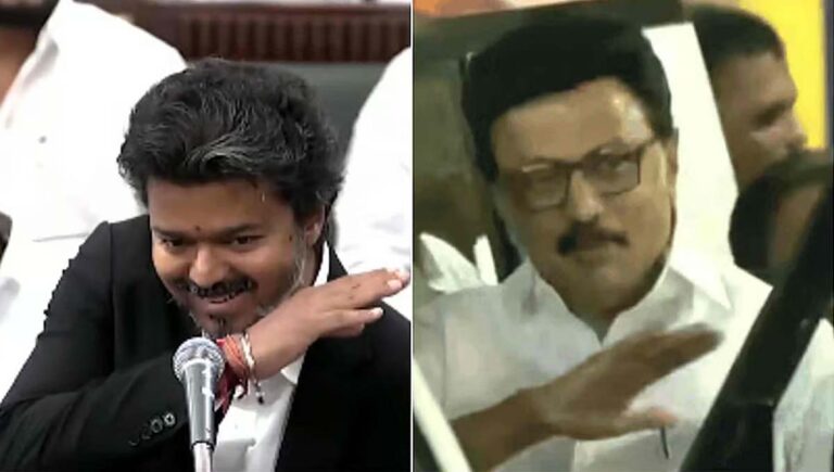 നാടകീയ പ്രകടനങ്ങളും പഞ്ച് ഡയലോഗുകളും മാത്രം; മുഖ്യമന്ത്രിയെന്ന നിലയില്‍ വിജയ് ഉത്തരവാദിത്വം കാണിക്കണം : സ്റ്റാലിന്‍