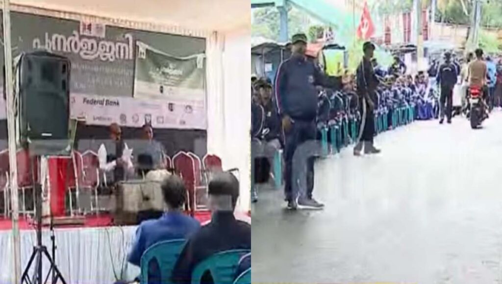 ജനത്തെ  വലച്ച് റോഡ് അടച്ച് വേദി; സ്റ്റേജ് കെട്ടിയത് തിരുവനന്തപുരം കോര്‍പ്പറേഷന്റെ പരിപാടിക്ക്