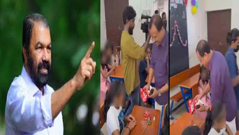 കുട്ടികള്‍ക്ക് മിഠായി എറിഞ്ഞ് നൽകിയ വി മുരളീധരൻറെ നടപടി തരംതാണത്തും ലജ്ജാവഹവും : വി ശിവന്‍കുട്ടി