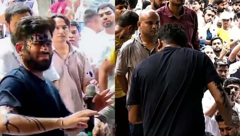 ജന്തർ മന്തറിൽ സിജെപി നേതാവ് അഭിജീത് ദിപ്കെയ്ക്ക് നേരെ മഷി പ്രയോഗം; സ്ത്രീ കസ്റ്റഡിയിൽ‌
