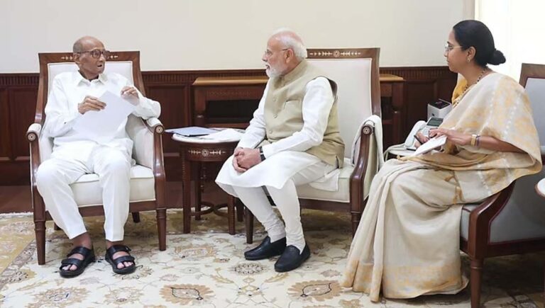 മോദി- ശരദ് പവാർ കൂടിക്കാഴ്ച; ചർച്ച എൻസിപി എൻഡിഎയിലേക്കെന്ന അഭ്യൂഹങ്ങൾക്കിടെ