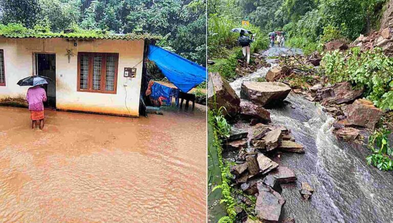 കണ്ണൂരിലെ മലയോര മേഖലയില്‍ കനത്ത മഴ; പാല്‍ചുരം റോഡ് തകര്‍ന്നു, പഴശ്ശി ഡാം തുറക്കും